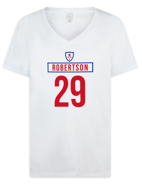 Home Jersey Matthew Robertson Premium Ladies V-Neck T-Shirt | Swagsta