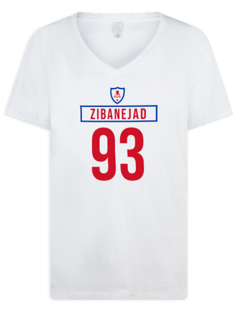 Home Jersey Mika Zibanejad Premium Ladies V-Neck T-Shirt | Swagsta