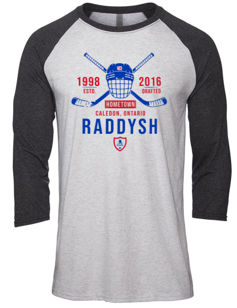Classic Heritage Taylor Raddysh Unisex Premium Three-Quarter Raglan T-Shirt | Swagsta