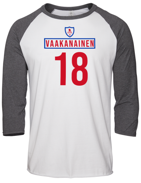 Home Jersey Urho Vaakanainen Unisex Premium Three-Quarter Raglan T-Shirt | Swagsta