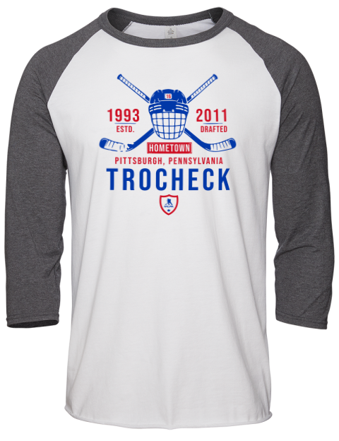 Classic Heritage Vincent Trocheck Unisex Premium Three-Quarter Raglan T-Shirt | Swagsta