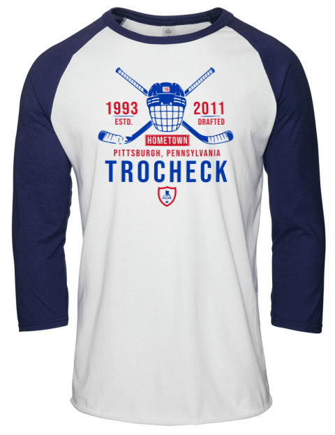 Classic Heritage Vincent Trocheck Unisex Premium Three-Quarter Raglan T-Shirt | Swagsta