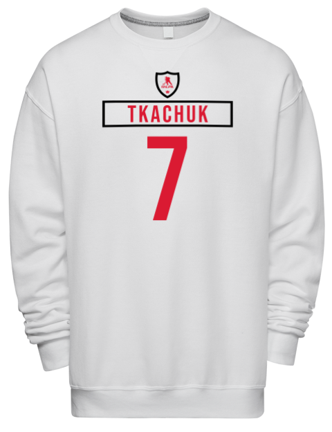 Home Jersey Braeden Tkachuk Premium Unisex Crewneck Sweatshirt | Swagsta