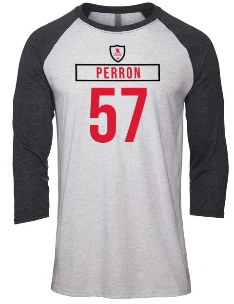 Home Jersey David Perron Unisex Premium Three-Quarter Raglan T-Shirt | Swagsta