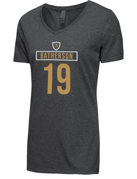 Away Jersey Drake Batherson Premium Ladies V-Neck T-Shirt | Swagsta