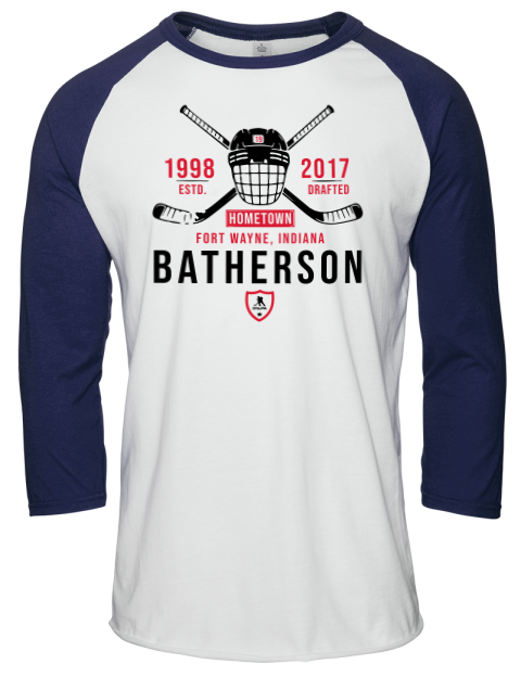 Classic Heritage Drake Batherson Unisex Premium Three-Quarter Raglan T-Shirt | Swagsta