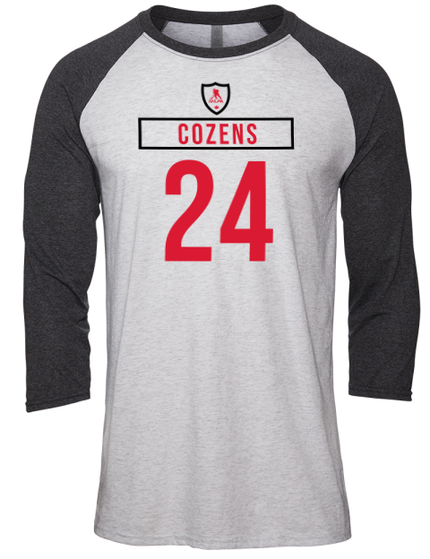 Home Jersey Dylan Cozens Unisex Premium Three-Quarter Raglan T-Shirt | Swagsta