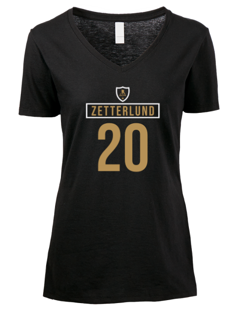 Away Jersey Fabian Zetterlund Premium Ladies V-Neck T-Shirt | Swagsta