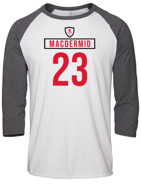 Home Jersey Kurtis Macdermid Unisex Premium Three-Quarter Raglan T-Shirt | Swagsta
