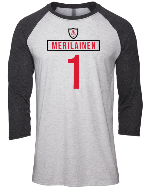 Home Jersey Leevi Merilainen Unisex Premium Three-Quarter Raglan T-Shirt | Swagsta