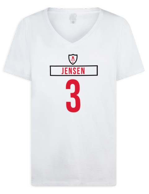 Home Jersey Nick Jensen Premium Ladies V-Neck T-Shirt | Swagsta