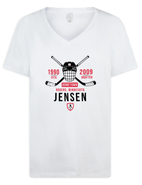 Classic Heritage Nick Jensen Premium Ladies V-Neck T-Shirt | Swagsta