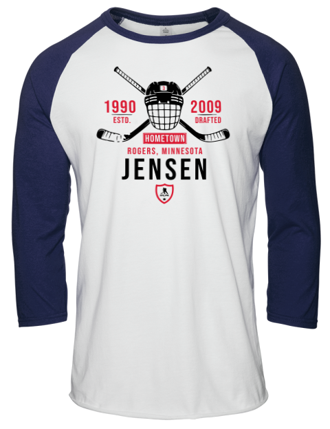 Classic Heritage Nick Jensen Unisex Premium Three-Quarter Raglan T-Shirt | Swagsta