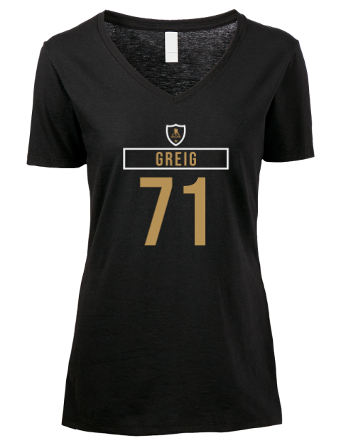 Away Jersey Ridly Greig Premium Ladies V-Neck T-Shirt | Swagsta