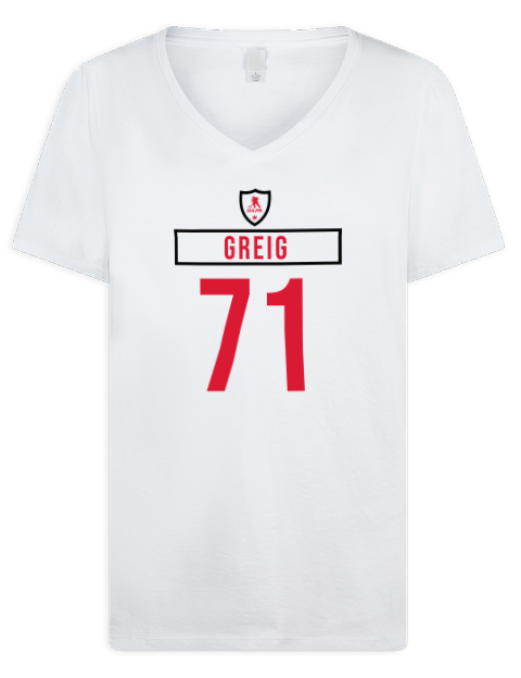 Home Jersey Ridly Greig Premium Ladies V-Neck T-Shirt | Swagsta