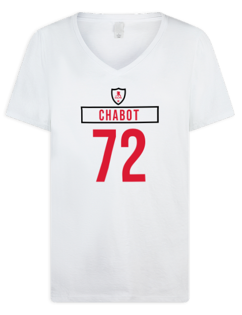 Home Jersey Thomas Chabot Premium Ladies V-Neck T-Shirt | Swagsta
