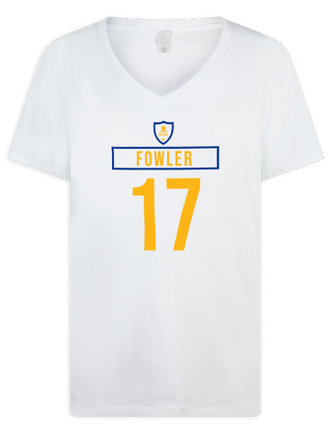 Home Jersey Cam Fowler Premium Ladies V-Neck T-Shirt | Swagsta