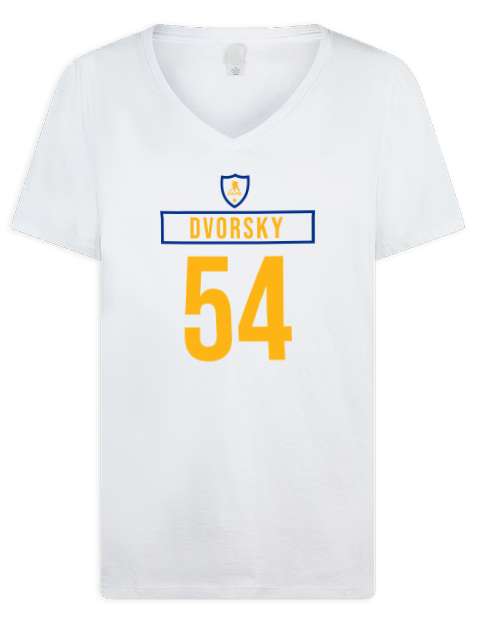 Home Jersey Dalibor Dvorsky Premium Ladies V-Neck T-Shirt | Swagsta