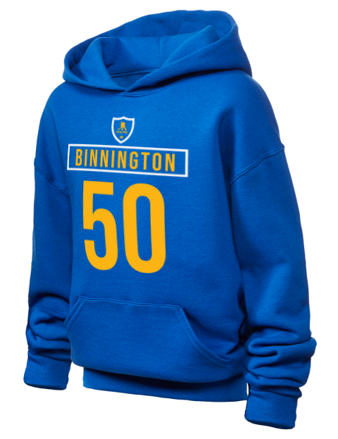 Away Jersey Jordan Binnington Youth Hooded Sweatshirt | Swagsta