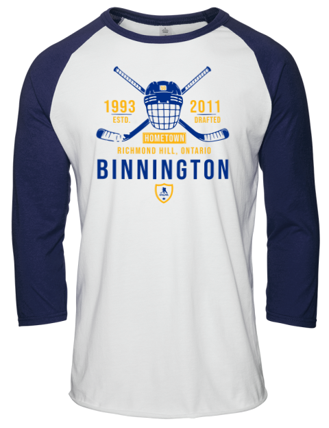 Classic Heritage Jordan Binnington Unisex Premium Three-Quarter Raglan T-Shirt | Swagsta