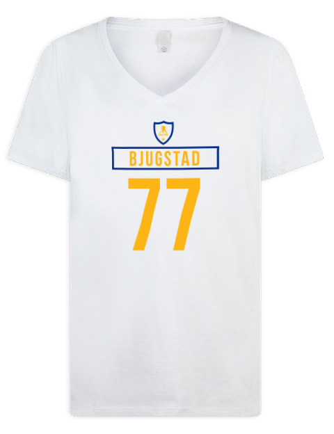 Home Jersey Nick Bjugstad Premium Ladies V-Neck T-Shirt | Swagsta