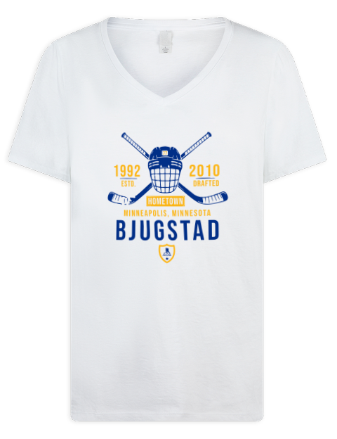 Classic Heritage Nick Bjugstad Premium Ladies V-Neck T-Shirt | Swagsta