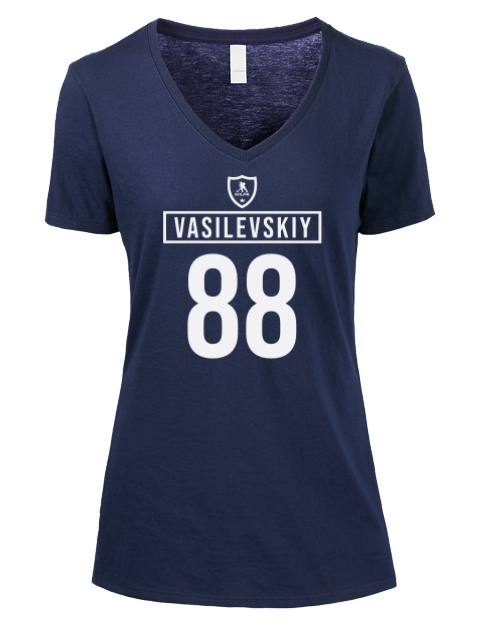 Away Jersey Andrei Vasilevskiy Premium Ladies V-Neck T-Shirt | Swagsta