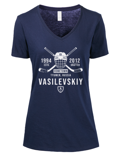 Heritage Andrei Vasilevskiy Premium Ladies V-Neck T-Shirt | Swagsta