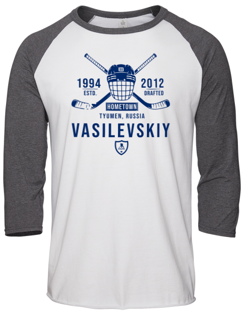 Classic Heritage Andrei Vasilevskiy Unisex Premium Three-Quarter Raglan T-Shirt | Swagsta