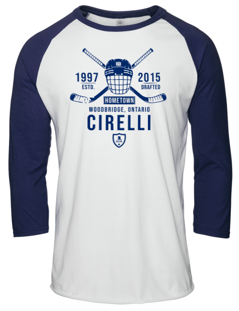 Classic Heritage Anthony Cirelli Unisex Premium Three-Quarter Raglan T-Shirt | Swagsta