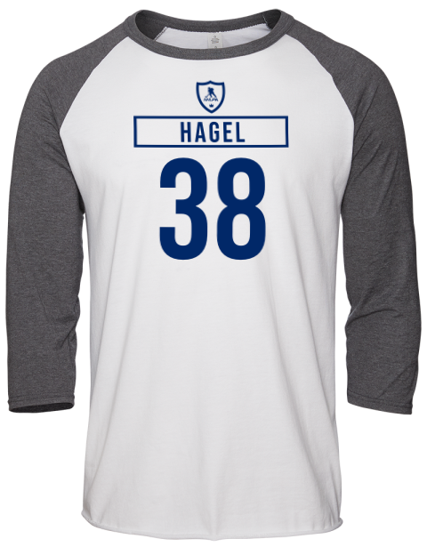 Home Jersey Brandon Hagel Unisex Premium Three-Quarter Raglan T-Shirt | Swagsta