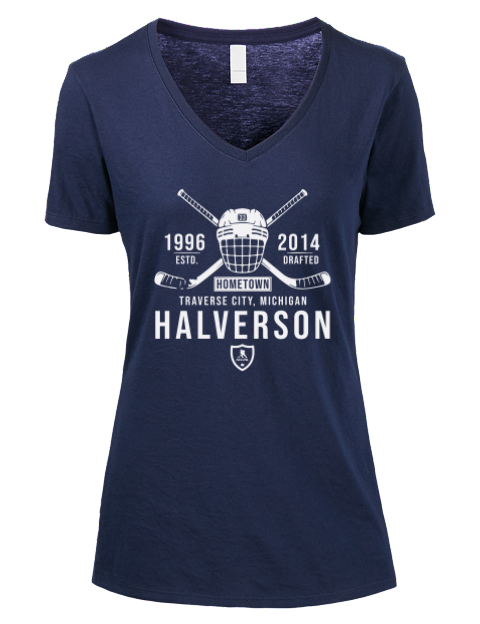 Heritage Brandon Halverson Premium Ladies V-Neck T-Shirt | Swagsta