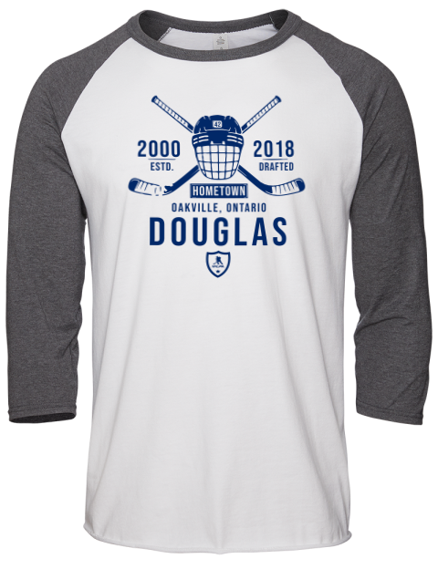 Classic Heritage Curtis Douglas Unisex Premium Three-Quarter Raglan T-Shirt | Swagsta