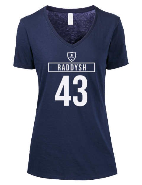 Away Jersey Darren Raddysh Premium Ladies V-Neck T-Shirt | Swagsta
