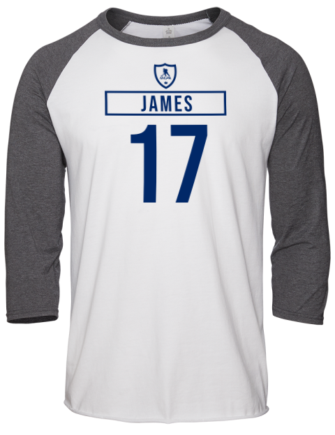 Home Jersey Dominic James Unisex Premium Three-Quarter Raglan T-Shirt | Swagsta