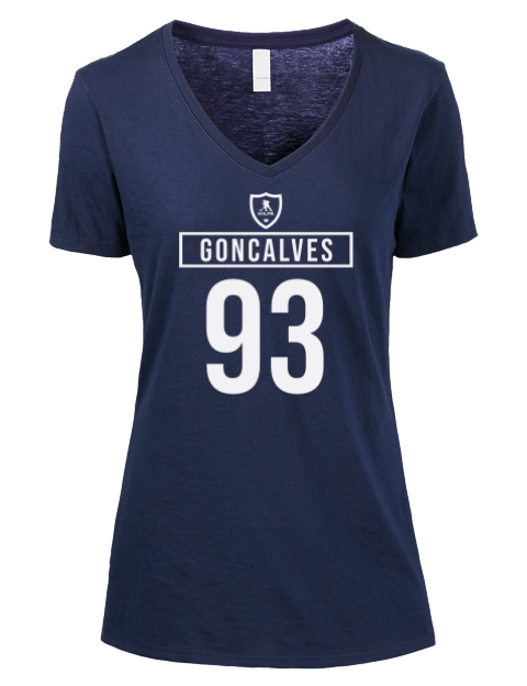 Away Jersey Gage Goncalves Premium Ladies V-Neck T-Shirt | Swagsta