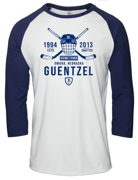 Classic Heritage Jake Guentzel Unisex Premium Three-Quarter Raglan T-Shirt | Swagsta