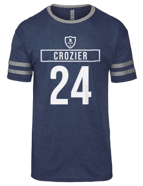 Away Jersey Max Crozier Men's Tri-Blend T-Shirt | Swagsta