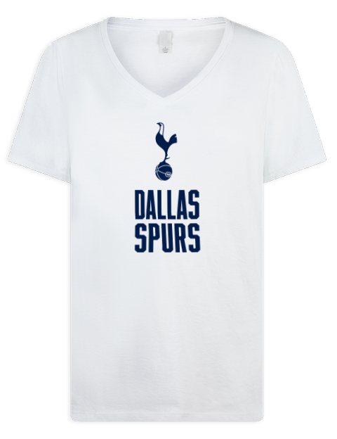 Stacked Dallas Spurs Premium Ladies V-Neck T-Shirt | Swagsta