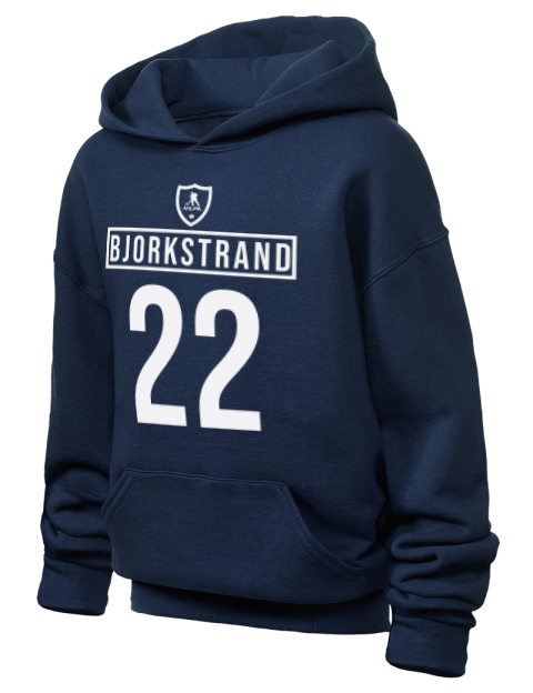 Away Jersey Oliver Bjorkstrand Youth Hooded Sweatshirt | Swagsta