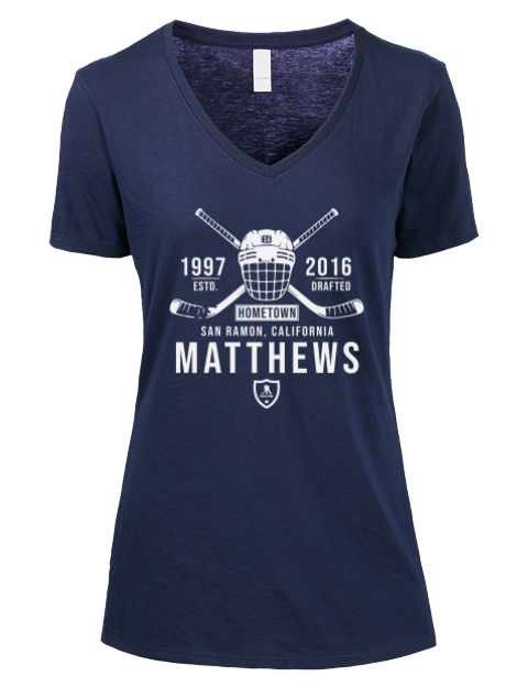Heritage Auston Matthews Premium Ladies V-Neck T-Shirt | Swagsta