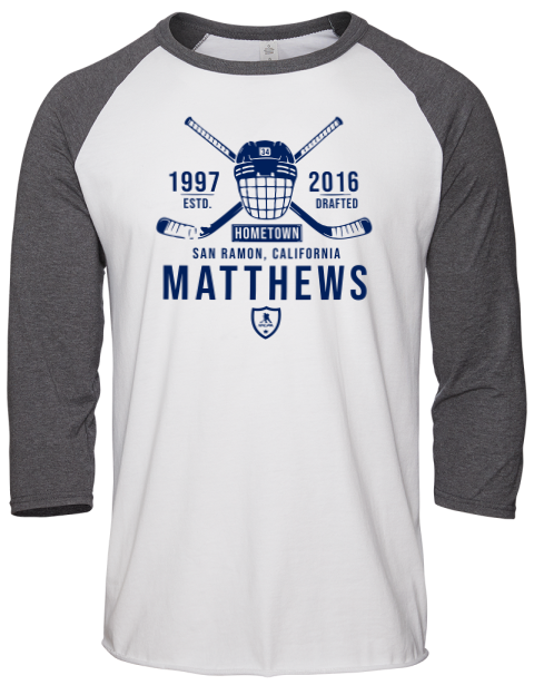 Classic Heritage Auston Matthews Unisex Premium Three-Quarter Raglan T-Shirt | Swagsta