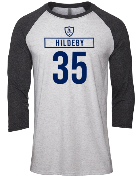 Home Jersey Dennis Hildeby Unisex Premium Three-Quarter Raglan T-Shirt | Swagsta