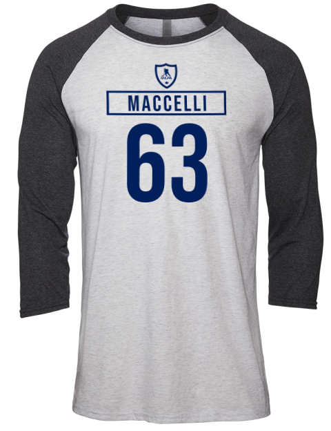 Home Jersey Matias Maccelli Unisex Premium Three-Quarter Raglan T-Shirt | Swagsta