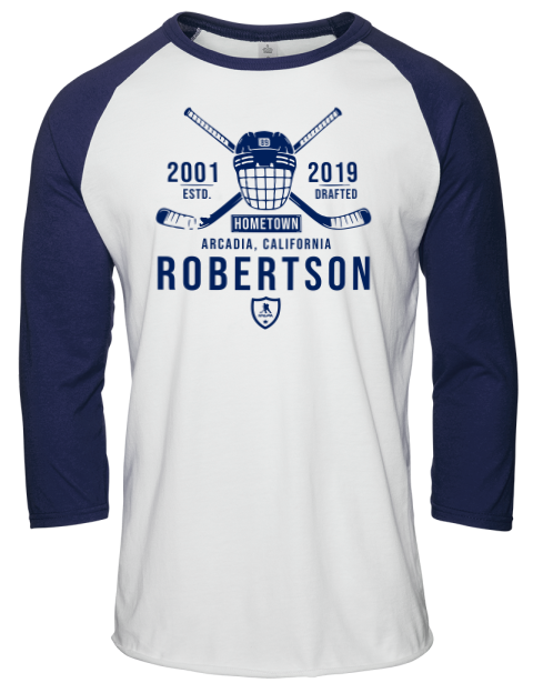 Classic Heritage Nicholas Robertson Unisex Premium Three-Quarter Raglan T-Shirt | Swagsta