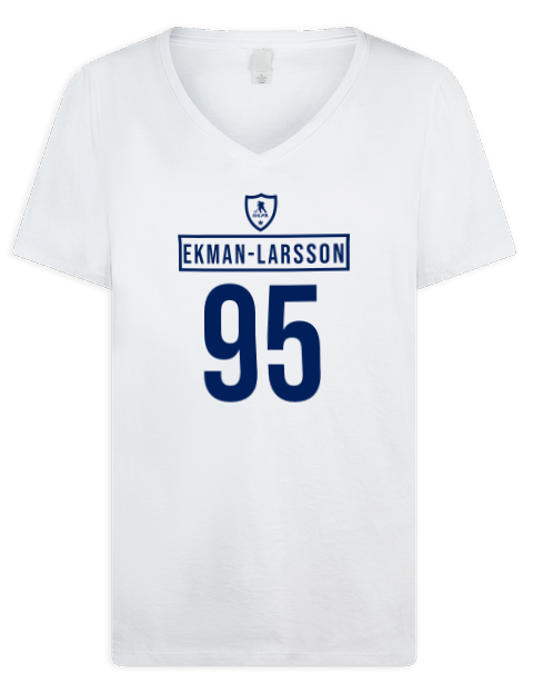 Home Jersey Oliver Ekman Larsson Premium Ladies V-Neck T-Shirt | Swagsta