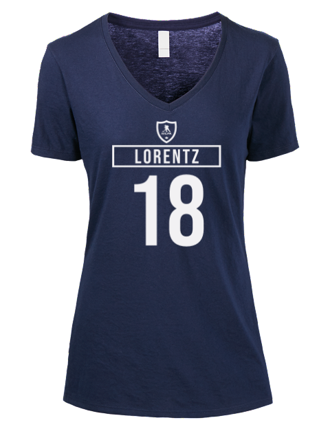 Away Jersey Steven Lorentz Premium Ladies V-Neck T-Shirt | Swagsta