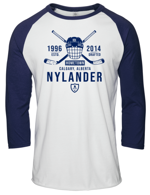 Classic Heritage William Nylander Unisex Premium Three-Quarter Raglan T-Shirt | Swagsta