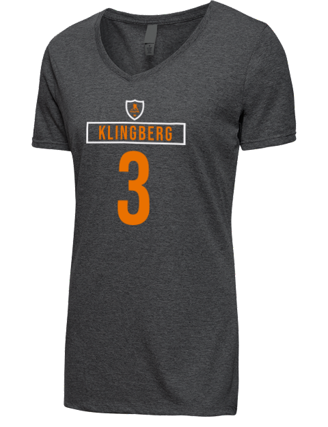 Away Jersey John Klingberg Premium Ladies V-Neck T-Shirt | Swagsta