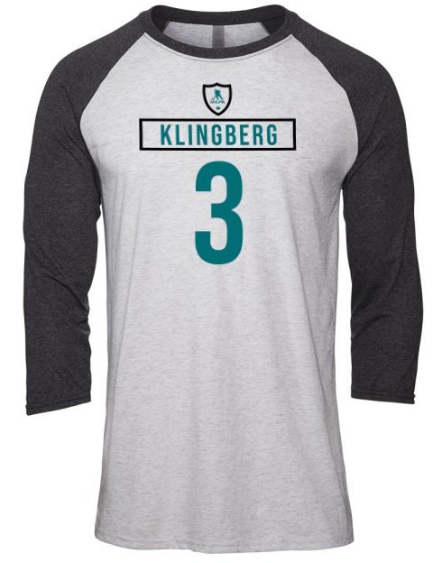 Home Jersey John Klingberg Unisex Premium Three-Quarter Raglan T-Shirt | Swagsta